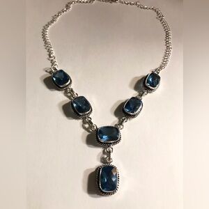 Blue Topaz 925 Sterling Silver Ring